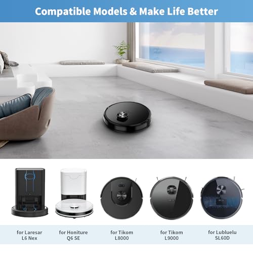 20 Pack Replacement Parts for Tikom L9000, L8000, Lubluelu SL60D, Laresar L6 Nex, Honiture Q6 SE Robot Vacuum Cleaners